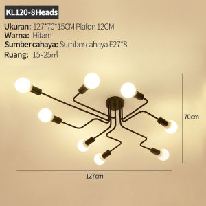 6/8 Led E27  Lampu Gantung LED Nordic Modern Minimalis Lampu Gantung Sederhana Lampu Langit-langit Gaya Ruang Tamu LED