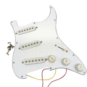 [Lightning delivery] Single Coil Pickup SSS Electric Guitar Loaded Prewired Pickguard Scratch Plate Strat 11 Holes 3Ply for ST SQ Guitar