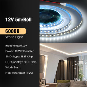 DC 12V 24V ไฟ LED Strip 5M / 10M / 20M 2835 ไฟตกแต่งบ้าน ไฟตกแต่งสนามหญ้าตัดเทปกาวสองหน้าใช้งานง่าย