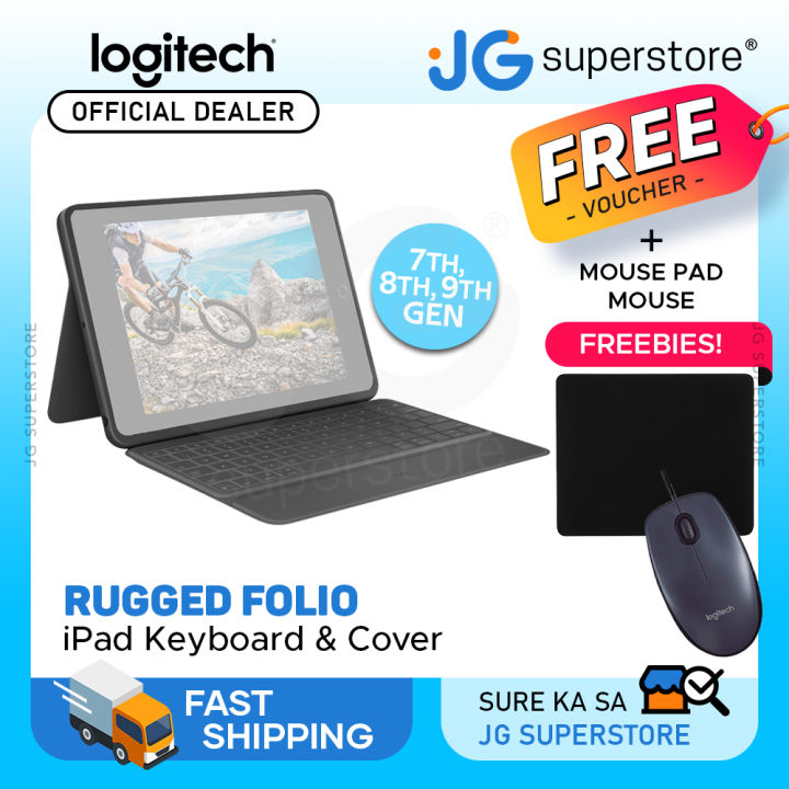 Logitech Rugged Folio - iPad (7th, retailer 8th & 9th generation) Keyboard Case