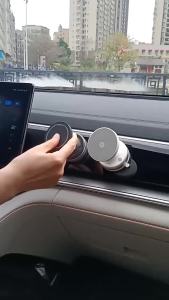 15W Universal vacuum suction magnetic car wireless charger holder Mirro gym bath shower phone mount compatible for iPhone 16 & Xiaomi