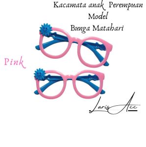 Kacamata fashion anak PEREMPUAN atau CEWEK LUCU motif Bunga Matahari High Quality / NYAMAN di pakai untuk anak anak terbuat dari bahan plastik / bisa [COD]