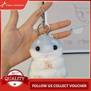 Female Warrior พวงกุญแจรูปหนูแฮมสเตอร์นิ่มน่ารักน่ารักพวงกุญแจของประดับเล็กๆนุ่มๆกระเป๋าถือรถพวงกุญแจห่วงโซ่ของขวัญวันเกิด
