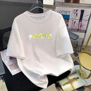 T-Shirt Wanita Lengan Pendek - Motif Graffiti & Huruf Kreatif Bahan Katun Premium Adem 2025 Gaya Korea Sweet & Spicy Korea Oversize Nyaman Pakaian Musim Panas Trendi untuk Gaya Streetwear Baju Wanita Ukuran Besar Gratis Ongkir Pakaian Kasual