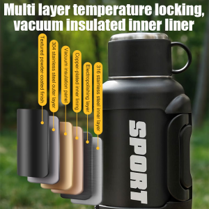 316 Stainless Steel Thermal Cup Extra Large Capacity Portable Outdoor Sports Water Bottle