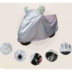 Bạt Phủ Xe Máy 2 Lớp Tráng Bạc Cao Cấp Trùm Xe Máy Chống Mưa Nắng (Tặng Túi Đựng)