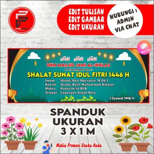 Spanduk Banner Sholat Ied / Sholat Idul Fitri Ukuran 3 x 1 meter