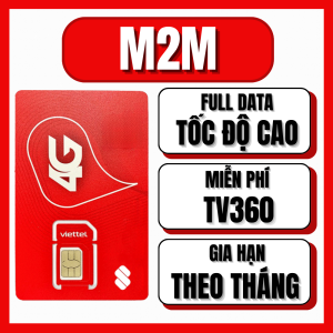 SIM 5G VIETTEL RẺ M2M ĐĂNG KÝ ĐƯỢC CÁC GÓI CƯỚC SIÊU DATA TỐC ĐỘ CAO NẠP TIỀN THEO THÁNG | SD90 SD120 SD150 . FREESHIP - CHƯA KÍCH HOẠT