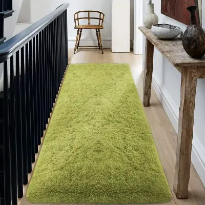 （UOOAF） VIKAMA Comfortable Plush Carpet Super Soft And Fluffy Bedroom Bedside Rug Corridor And Hallway Floor Mat Home Decoration