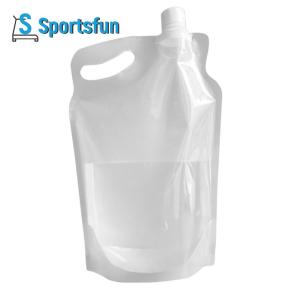 2L Foldable Drinking Water Bag Portable Collapsible Water Bag Small Mouth Handle No Leakage Outdoor Sports Supplies