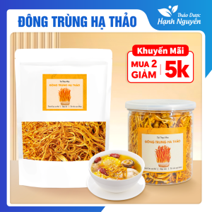 Đông trùng hạ thảo 100g sợi to vàng thơm trà đông trùng đẹp da chống lão hóa bồi bổ sức khỏe.