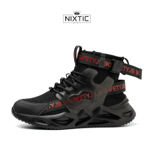 Nixtic Vernon XO Safety Shoes Steel Toe Cap Anti-Smashing Black Lightweight Kasut Kerja