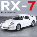 Miniatures 1:32 Mazda RX7 RX-7 FC INITIAL D Alloy Metal Diecast Car Model Toy Sound & Light Vehicle Toys For Boy Children Gifts. 