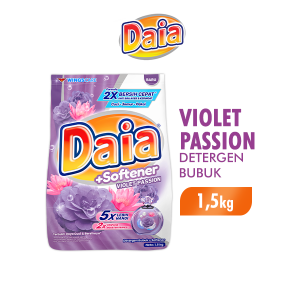 DAIA Detergen Bubuk + Softener Violet Passion 1.5kg