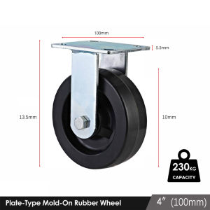 Heavy Duty Caster Wheel With Double Ball Bearing PU/Rubber/Iron Wheels 4 Inch 6 Inch Swivel With Brak Trolley Wheels