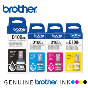 Original Brother BTD100BK Ink Black 108.8ML BTD100C M Y Ink Bottles For DCP-T730DW T830DW T530DW MFC-T930DW printer ink