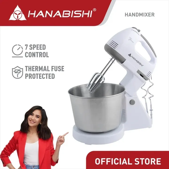 Hanabishi Hand Mixer HHMB-120SS | 7 Speed Control Hand Mixer w
