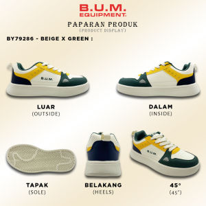 BUM Equipment Womens Shoes - BY79285/BY79286/BY79287 Black Grey/Beige Green/Pink Grey