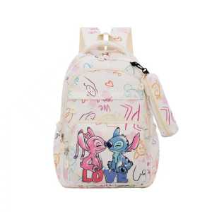 < D1-M6605 > 46CM STITCH Design School Korea Backpack / Beg Galas Sekolah Rendah & Menengah / Kids Girl Kanak-Kanak