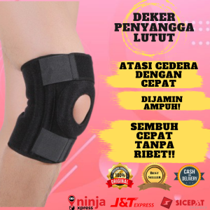 Deker Dekker Decker Pelindung Pengaman Penyangga Penahan Pereda Nyeri Lutut Pembalut Dengkul Olahraga Pria Wanita Patella brace protector anti cedera