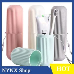 [NYNX] กล่องเก็บแปรงสีฟันแบบพกพาสำหรับเดินทางถ้วยใส่แปรงสีฟันในห้องน้ำกล่องเก็บกล่องเก็บอุปกรณ์อาบน้ำเวลาเดินทางไอเดียใหม่