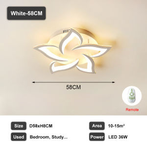 [Remote Dimming+1 Year Warranty] TOMAX 85CM Modern Design Flower LED Ceiling Light Living Room Surface Mounted Flower Indoor LED Ceiling Mount Lamp Room Lamps Household Home Decor Living Room Chandelier for Bedroom