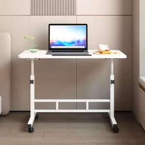 โต๊ะทำงาน โต๊ะพับได้ โต๊ะที่สามารถเคลื่อนย้ายได้ ห้องนอน ห้องนั่งเล่น แข็งแรง มั่นคง ไม่สั่น Study table พร้อมล้อเลื่อนเคลื่อนย้ายสะดวก