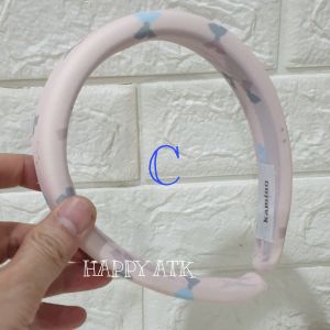 KAMINO BANDO BUSA 3 CM MOTIF PITA DENGAN TAG LEBAR / BANDANA 3CM / HEADBAND ANAK DAN DEWASA PEREMPUAN