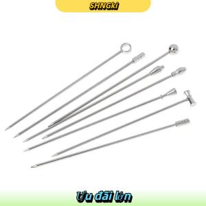SHNGki 4pcs thép không gỉ Cocktail Gậy trái cây tái sử dụng uống Martini Picks