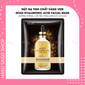 Mặt nạ tinh chất vàng Veze Gold Hyaluronic Acid Facial Mask dưỡng trắng cấp ẩm tăng đàn hồi cho da 25g