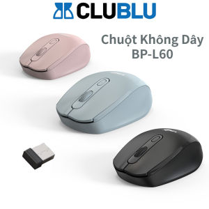 -CLUBLU- Chuột Không Dây 2.4G Cho Laptop PC Macaron Nút Ấn Tĩnh Âm Không Văn Phòng Sinh Viên Cute