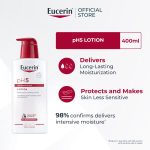Eucerin pH 5 Body Lotion 400ml – Gentle Daily Moisturiser with pH-Balanced Formula for Sensitive & Normal Skin