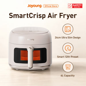Joyoung V7 Air Fryer 6L | 360 Surround Heat | 19 Smart Presets | Adjustable Fan Speed 5 Levels | 16H Fresh-Keep | Ultra Slim Design | 1350W | Touch Control | 220–240V | Visible Window | Smart Temperature | Fast Heating | Digital Airfryer | Large Capacity