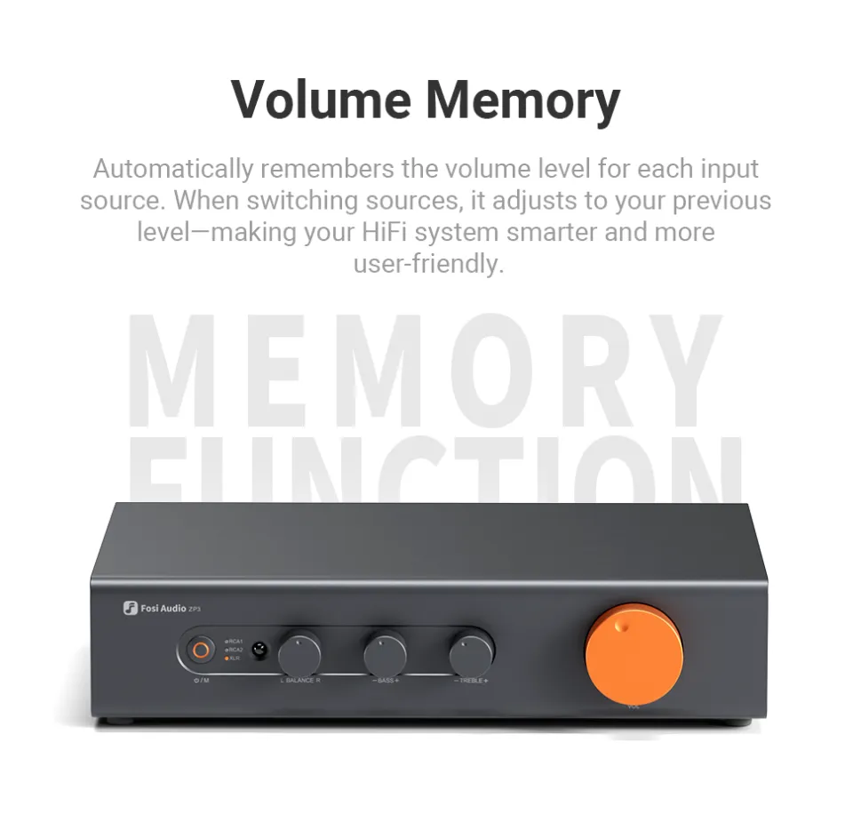 Fosi Audio ZP3 Preamplifier with 3-in/3-out XLR/RCA/SUB OUT HiFi