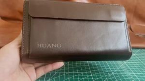 New Large Capacity Men Wallets Genuine Leather Handbags Name Customized Retro Male Purse Phone Bag Zipper Mens Clutch Money Clip2026