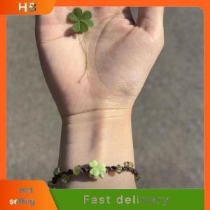 HB Vintage Four-Leaf Clover Lucky Hand-woven Bracelet For Women Fine Fashion Party Jewelry Gifts