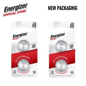 [Bundle of 2] Energizer Lithium Coin CR2025 2s 3in1 Child Shield Batteries ( 280-205 5003LC BR2025 DL2025 ECR2025 SB-T14 2025 )