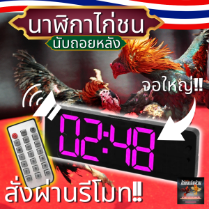นาฬิกาสนามไก่ชน นาฬิกาจับเวลา มีรีโมท มีเสียงดัง แบบดิจิตอล รุ่น ไก่ชนเงินล้าน!!