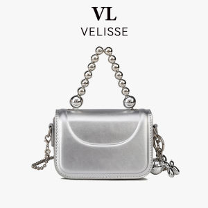 กระเป๋าถือผู้หญิง แฟชั่นสไตล์เกาหลี กระเป๋าสะพายข้าง ทรงสี่เหลี่ยม หนัง PU คุณภาพดี สายโซ่ประดับลูกปัดสุดหรู