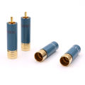 High Quality 4pcs/lot Gold-plated HIFI RCA Plug Hi-end Ortofon Reference 8NX RCA Connectors Portable Audio. 