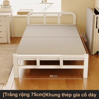 BMZAR 1m9 giường gấp gọn khung sắt 1-2 người nằm chắc chắn Chịu Tải 600KG Giường xếp gọn thông minh gia đình