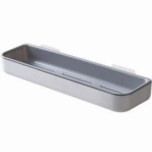 【SKIT SG】Bathroom Storage Shelf WC Shampoo Holder Shower Shelves Organizer Wall Mounted Toilet Kitchen Storage Hanging Rack Basket Accessories No Drill No Punch