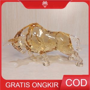 Pajangan Shio Kerbau - Dekorasi Meja Kerbau Crystal - Kado Mewah Unik P303