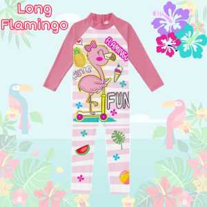 BAJU RENANG ANAK PEREMPUAN DIVING ONE PIECE LENGAN PANJANG KARAKTER KARTUN