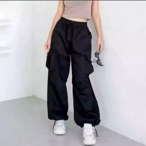BISA COD - Celana Cargo Wanita OOTD Panjang Kekinian Korea Style Kargo Pants Cewek Terbaru Murah