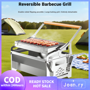 Portable Folding Charcoal Grill Stainless Steel Heavy Duty BBQ Stove for Outdoor Camping and Picnic Compact for Easy Transport