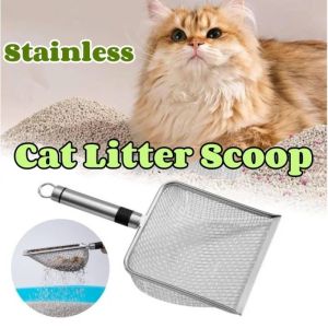 Cat Litter Scoop Stainless Steel Pet Litter Sand Shovel Metal Pooper Pet Clean Tool