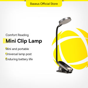 Baseus LED Clip Table Lamp Stepless Dimmable Wireless Desk Lamp Touch USB Rechargeable For Home Office Children Study Working Light