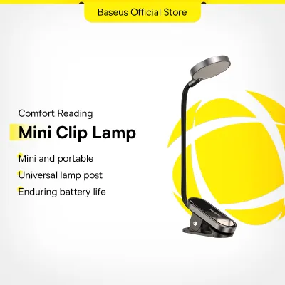Baseus LED Clip Table Lamp Stepless Dimmable Wireless Desk Lamp Touch USB Rechargeable Reading Light LED Night Light Laptop Lamp For Home Office Children Study Working Light