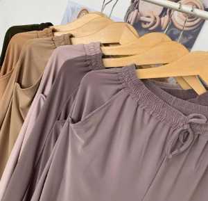 Kulot Wanita Pinggang Tinggi Rayon Warna Acak Ukuran Satu